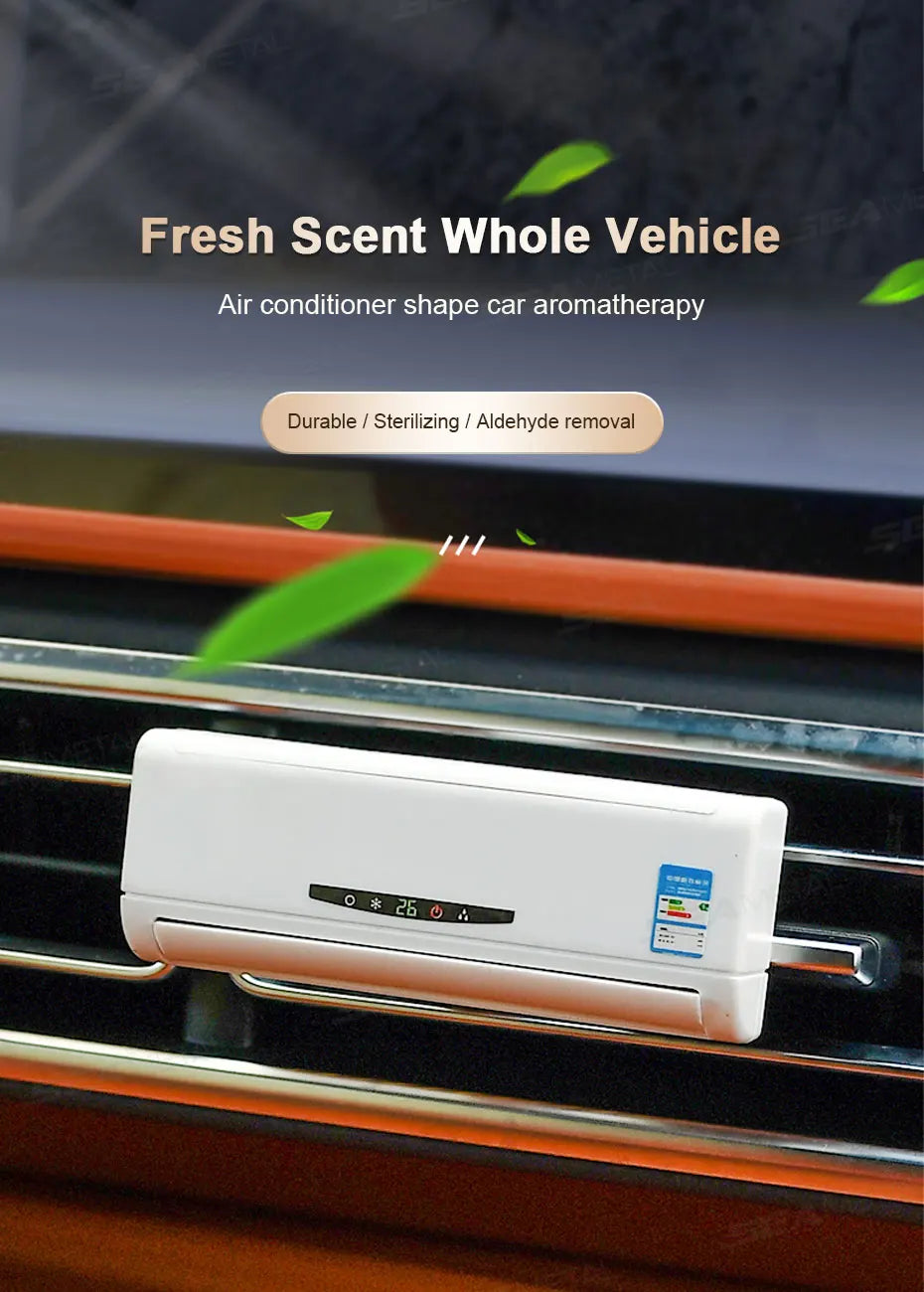 SEAMETAL Car Perfume Diffuser Solar Air Conditioner Shape Decorative Air Freshener Air Outlet Car Aromatherapy Fragrance Tablet