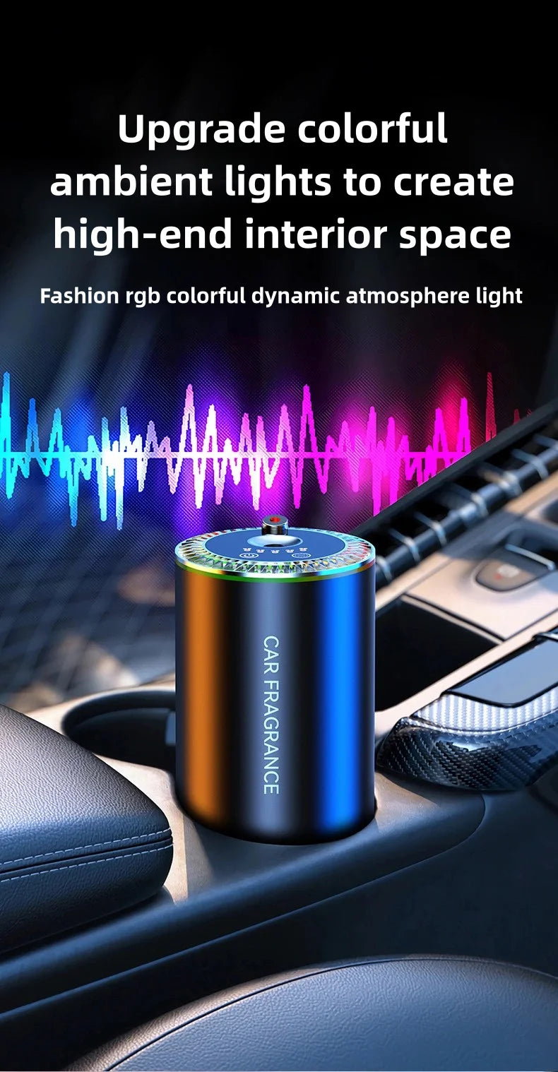 Car LED Aromatherapy Auto Machine Starry Sky Atmosphere Light Automatic Fragrance Intelligent Spray Car Aromatherapy Accessories