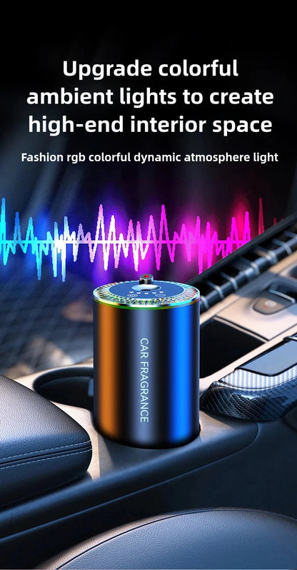 Car LED Aromatherapy Auto Machine Starry Sky Atmosphere Light Automatic Fragrance Intelligent Spray Car Aromatherapy Accessories