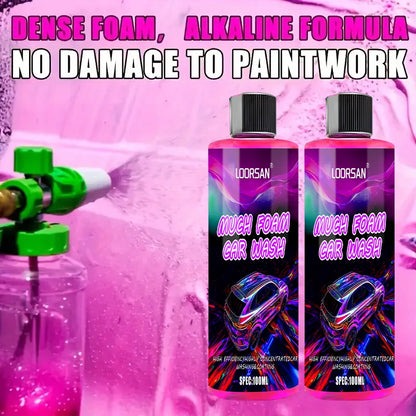 LOORSAN Pink High-Foam Car Wash Shampoo, Thick Snow Foam Cleaning Soap for Gentle Deep Cleaning & Gloss Enhancement