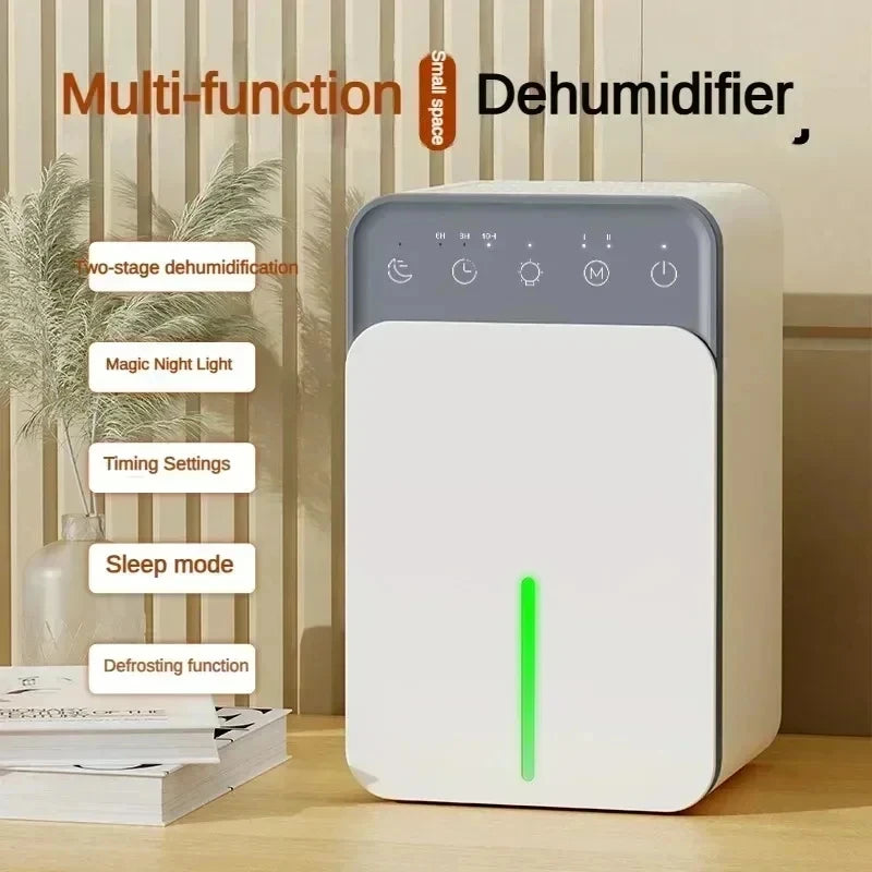 Intelligent Portable Dehumidifier with Deodorizing, Moisture Absorbing Mold Eliminator for Bedroom Office Dampness Control