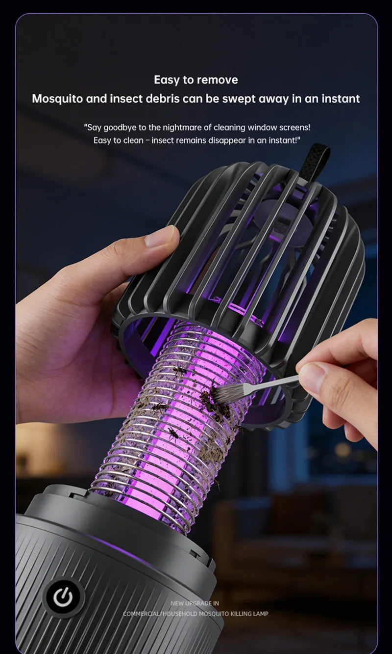 Lenovo Mosquito Killer Lamp Blue UV Light Attract Electric Shock 2-in-1 Bug Zapper 1200mAh Rechargeable For Patio Travel New