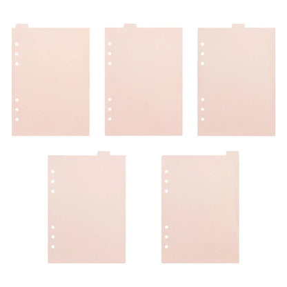 A5 A6 A7 Pink Black  Index Divider Cute 6 Holes For Binder Planner Notebook Stationery Notebook Paper Divider Accessories