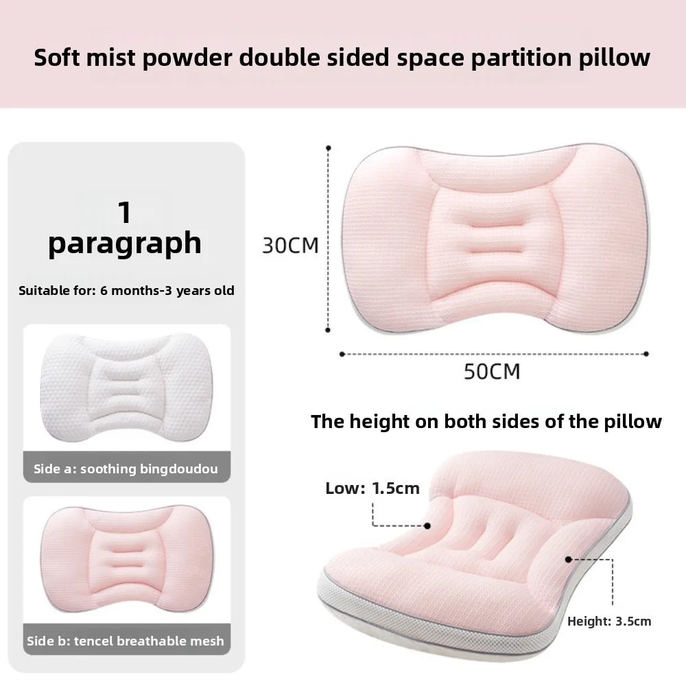 New Reversible Pillow Breathable Comfortable Newborn Pillow Green Soft Sleep Pillow Children