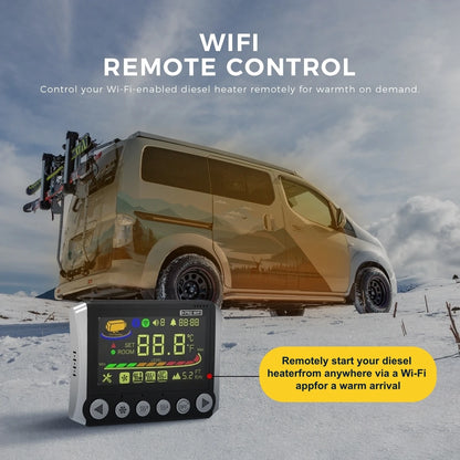 8KW Diesel Parking Air Heater 12V/24V Auto‑Switch Split‑Type WiFi Bluetooth LCD Remote Control for Truck RV Camper Van Motorhome