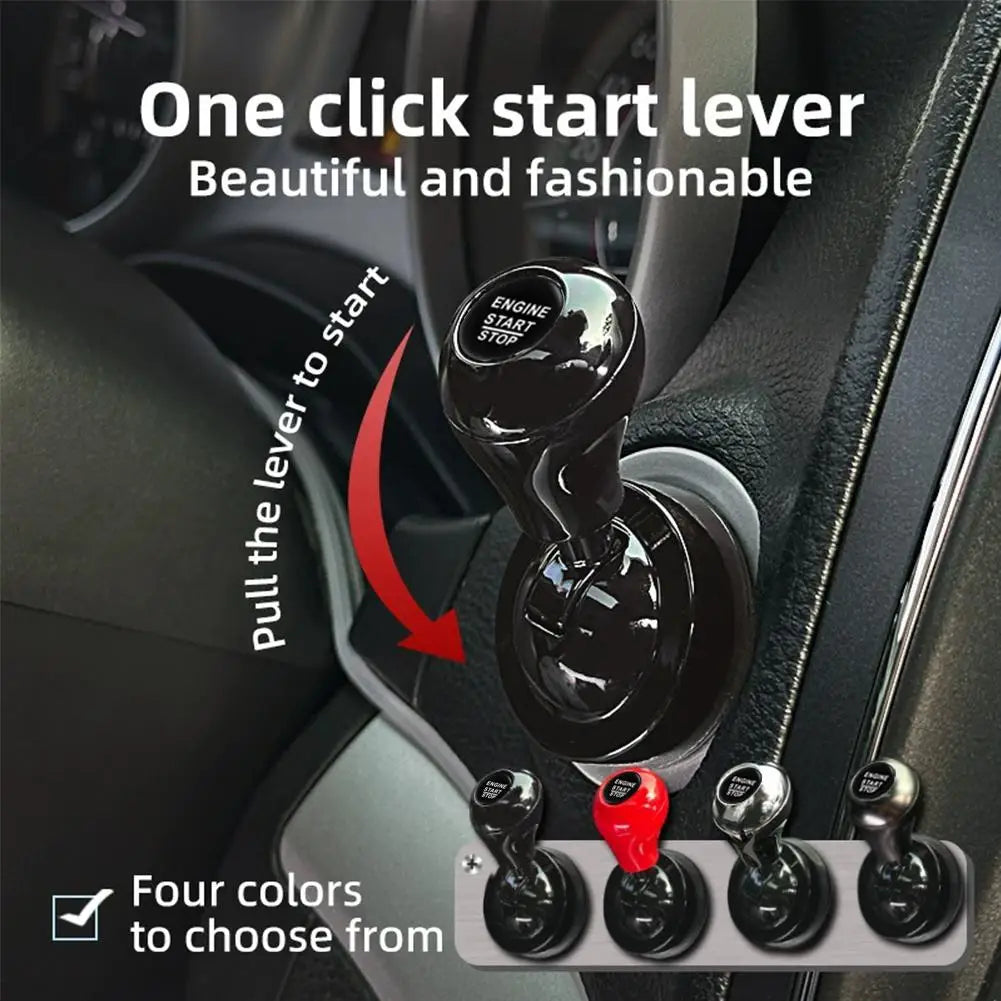 Full Metal Car Engine Start Stop Button Joystick Cover Universal Ball Push Start Button Lever Rocker Auto Interior Trim