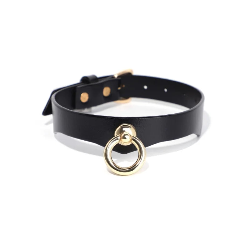 Genuine Leather Series Collar Slave Bed Neck Restraint Belt Strap BDSM Female Couple Bondage Erotic Fun Sex Toys Adult Games
