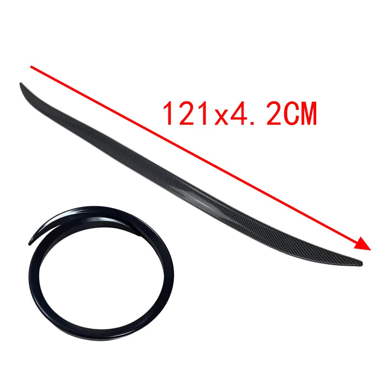 For Audi Accessories A5 S5 RS5 A3 A4 A6 Sedan S Line Car Rear Wing Trunk Tail Spoiler Lip Rubber Black Soft Plastic Gloss Black