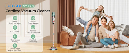Laresar V7 PRO 600W 65000PA Cordless Vacuum Cleaner Handheld Home Appliance Aromatherapy Function Long Hose Sofa Suction 2026 NE