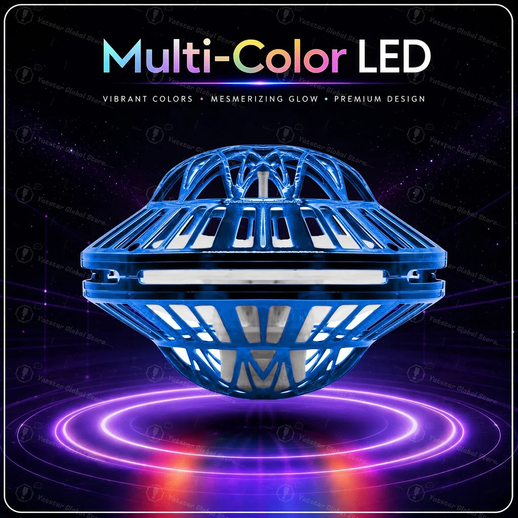 Pro Magic Flying Suspension Ball with Color LED & Auto 360° Gyro Spinner, Anti-Gravity Hover Orb, Outdoor Toy for Teens & Adults