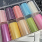 1 Box New Metal Nail Foils for Matt Transfer Paper Neon Stickers Champagne Nails Wraps Silver DIY Chameleon Nail Art Decorations