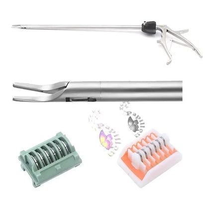 Laparoscopic Titanium Clip Applier Single Action Surgical Forceps with Ligation Clips, 5mm/10mm Hemostatic Clamping Instrument