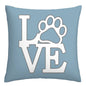 Lake blue white geometric linen pillowcase sofa cushion cover home decoration can be customized for you 40x40 45x45 50x50 60x60