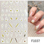 1PCS Marbled Nail Sticker 3D Abstract Lines Sticker Nail Art Supplies Nail Decals Y2K Laser Butterfly Ladies Nail Art Decoration