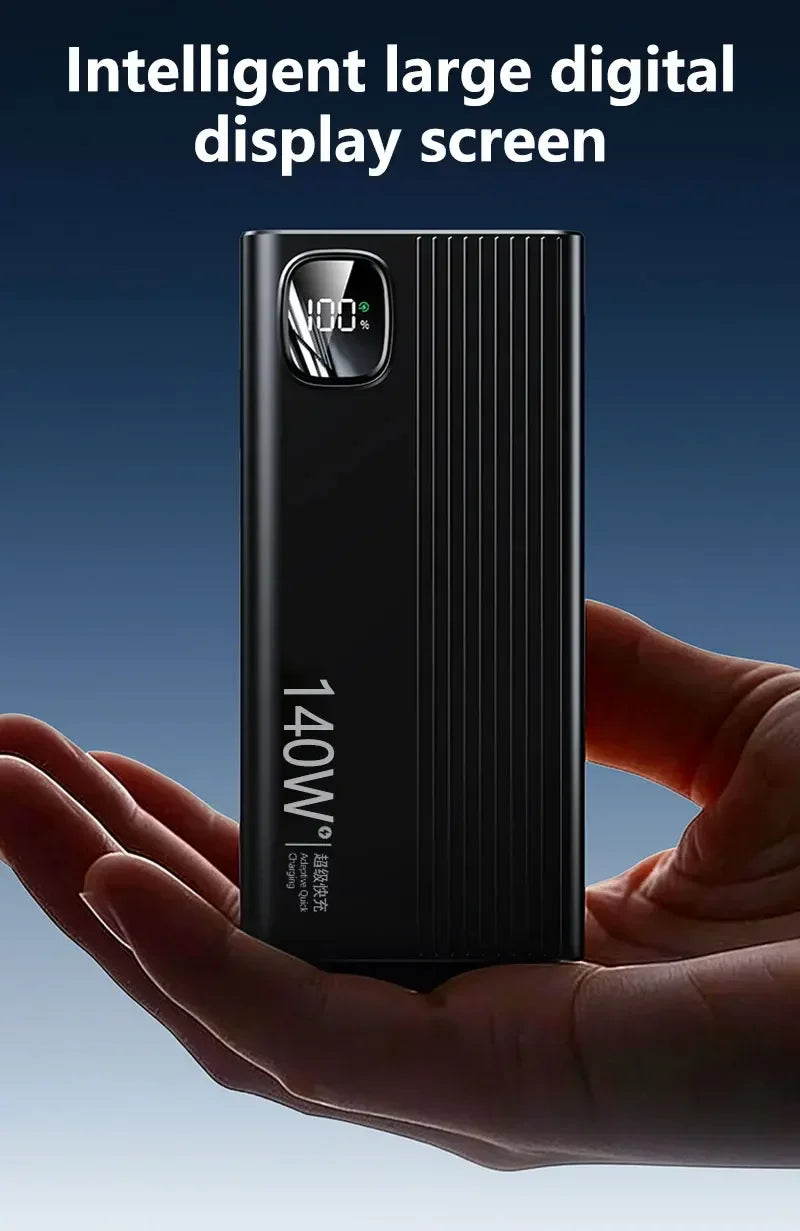 Lenovo 500000mAh Power Bank 140W Super Fast Charging Powerbank Portable External Battery Charger For Xiaomi iPhone 2027New