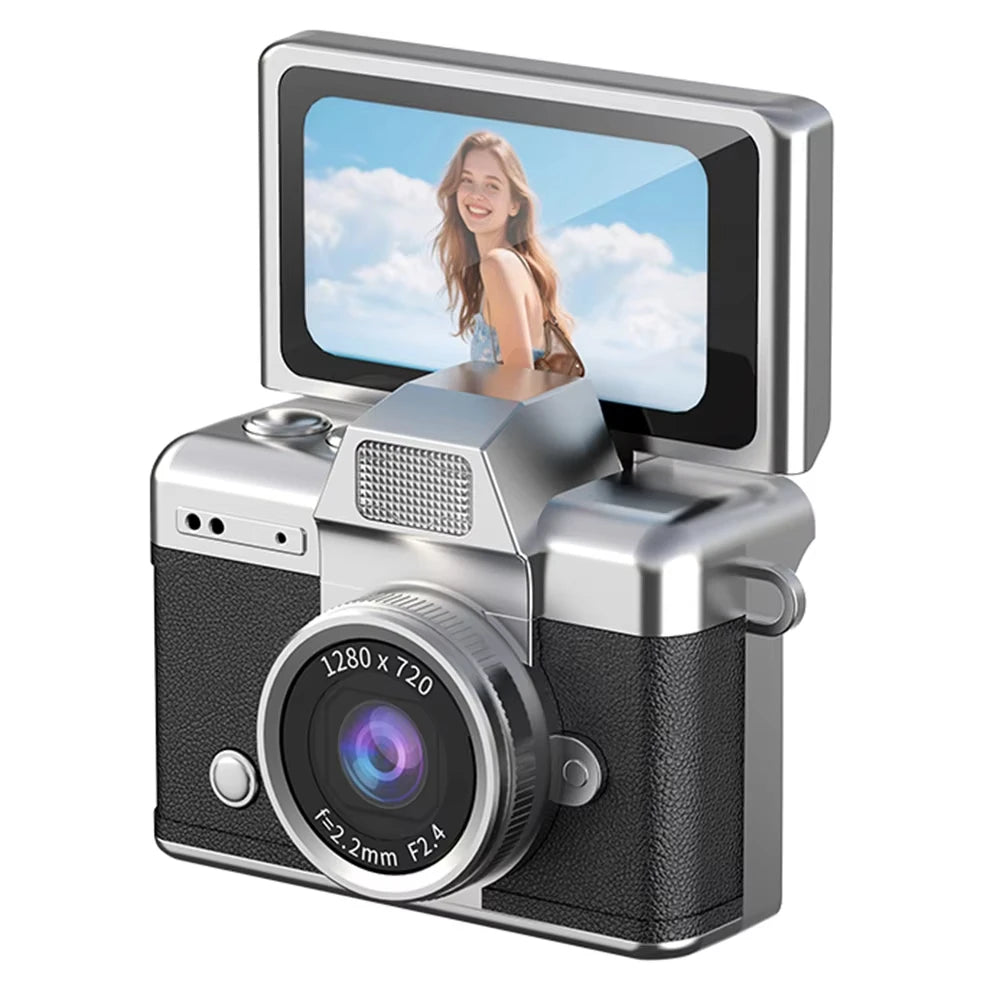LK027 Keychain Thumb Mini Digital Camera 1.47 Inch Flip Screen Retro HD CCD Small Camcorder Video Recorder