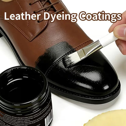 Leather Recoloring Balm, Brown Leather Dye for Shoes, Furniture & Bags（30g）