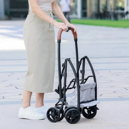 Lightweight and Foldable  Stroller Pet Bag Dog Stroller Dog Scooter Dog Trolley with Storage Basket Stroller for Animals