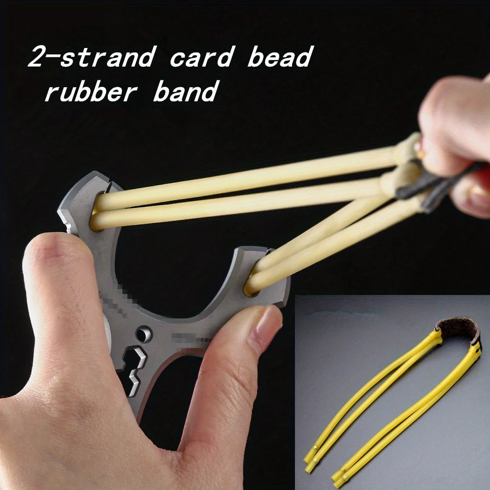 2pcs Slingshot Card Bead Rubber Band Slingshot Replaces Elastic Rubber Band, Round Rubber Band and Slingshot Accessories
