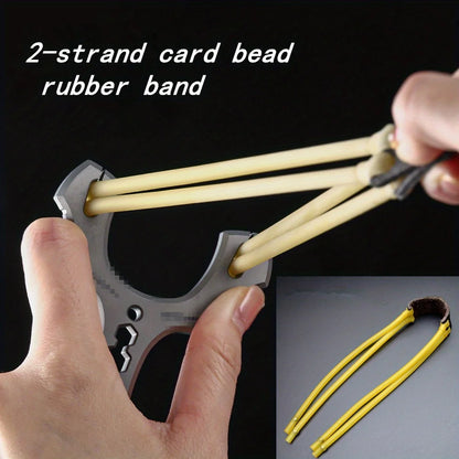 2pcs Slingshot Card Bead Rubber Band Slingshot Replaces Elastic Rubber Band, Round Rubber Band and Slingshot Accessories