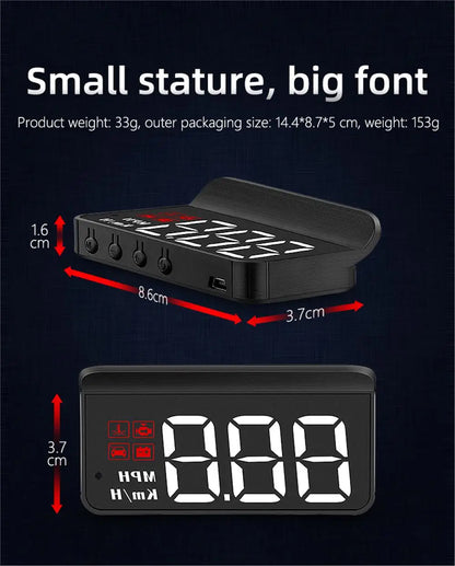 M3 OBD2 HUD / M1 GPS Head Up Display Auto Projection GPS Speedometer Digital Car Accessories Glass Projector Display HUD Alarm