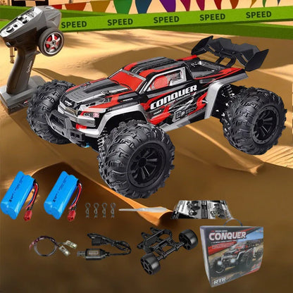 "1:16 4WD RC Car (50km/h): LED Lights, Off-road High-Speed Drift. For Boys & Off-road Fans. Monster Truck Toy – Christmas & New