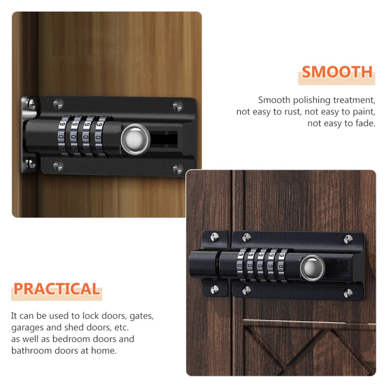 Deadbolt Lock Metal Doors Combination Key Outdoor Gate Portable Locks Household Wardrobe