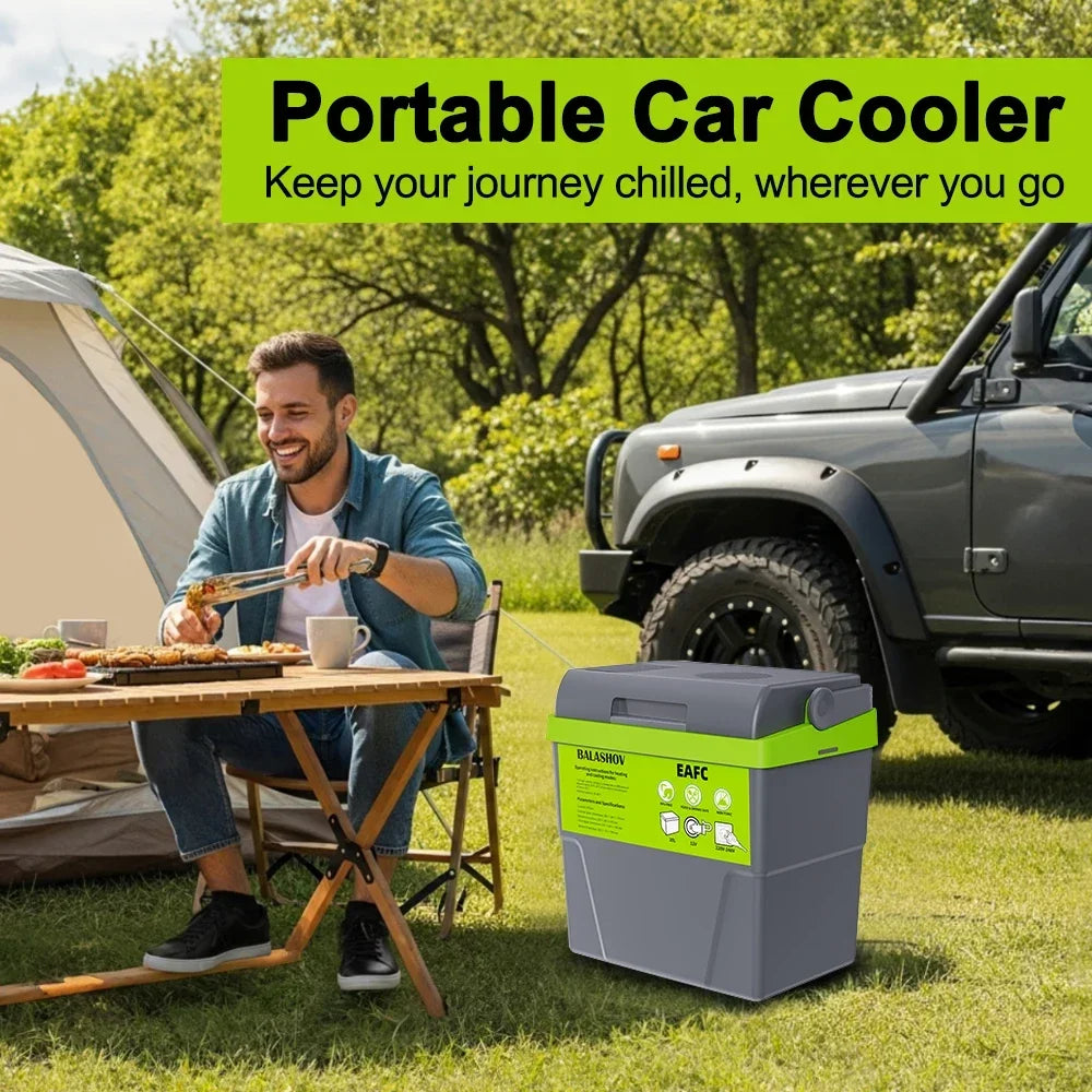 20L Portable Refrigerator Car Home Dual Use Mini Cooler Warmer Fridge for Outdoor Travel Camping Picnic Vehicle Truck Office