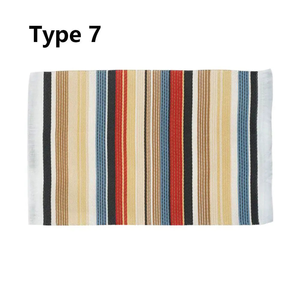 Turkish Style Miniature Weaving Rug Playing House Floor Coverings Dollhouse Carpet  1:12 Scale Doll Accessories