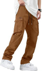 2026Mens Casual Jogger Pants Relaxed Fit Cargo Pants Drawstring Sweatpants Hiking Outdoor Twill Sport Pants