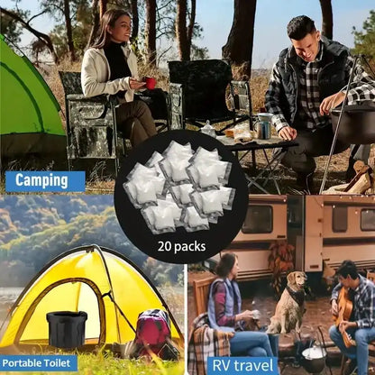 No need to unpack-[Portable | Stool Absorbent]  Outdoor portable toilet, bagged camping toilet paper, outdoor c
