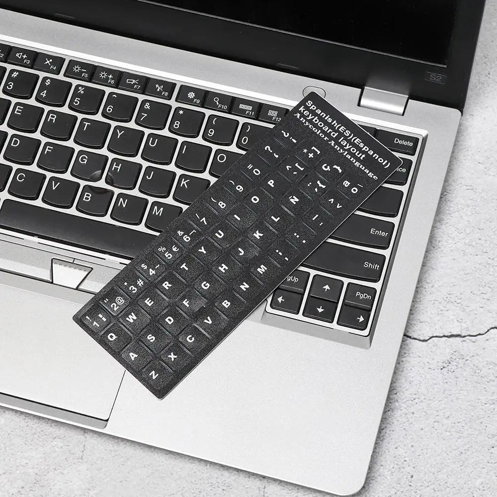 Non-slip English Arabic Keyboard Stickers Wear-resistant Laptop Keyboard Stickers Russian Letter Deutsch Spanish Alphabet Layout