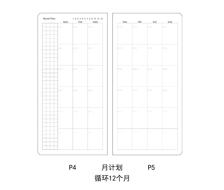 Undated Weekly Fabric A6 Journal - Portable Pocket-Sized Planner for Notes, Goals & Daily Flow Linen Weeks Planning System