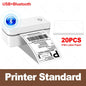 110mm Bluetooth Thermal Label Printer Wireless Shipping Label Printer Compatible with iPhone Android Windows Widely Used X4