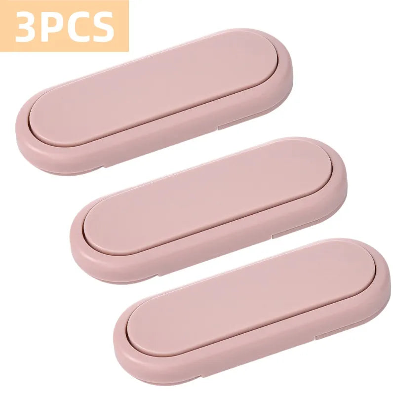 3/5/10Pcs Children's Drawer Safety Latch Cabinet Door Protection Baby Anti Pinch Hand Invisible Lock Opposite Door Wardrobe Lock
