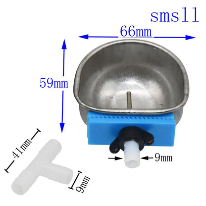 1 Pcs Rabbit Water Bowl Farm Rabbit Automatic Drinker Rabbit Cage Fix Cup Raising Fox Mink Stainless Steel Drinking Bowl