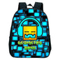 16 Inch Angry Geometry Dash Backpack Boys Girls Bookbag Cartoon Game Kids Kindergarten School Bags Toddler Childcare Backpack