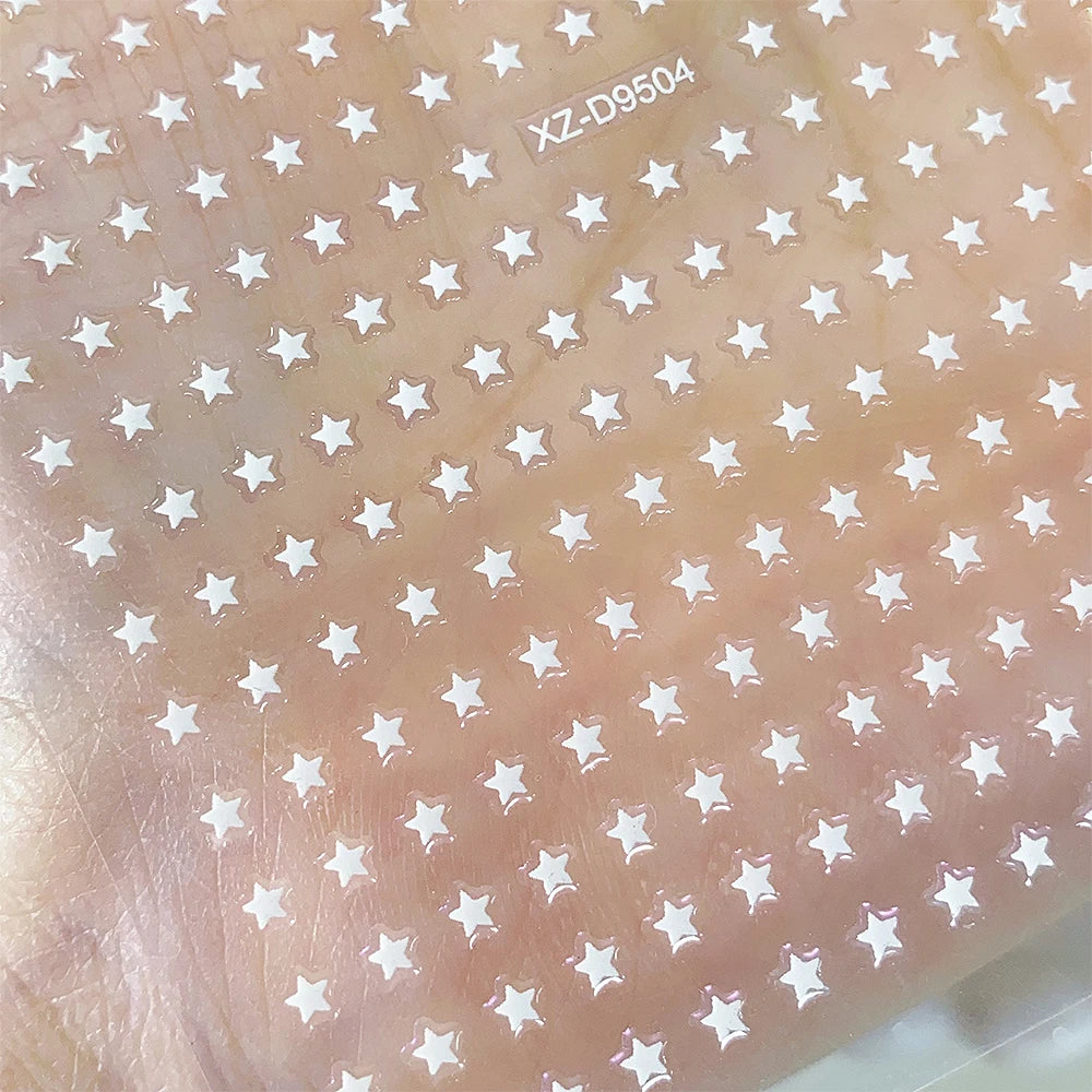 8Pcs/Set 3D Mix Colors Y2K Stars Nails Stickers 8*10cm Five-pointed Star Nail Decals Self-Adhesive Starlight DIY Nail Supplies 1