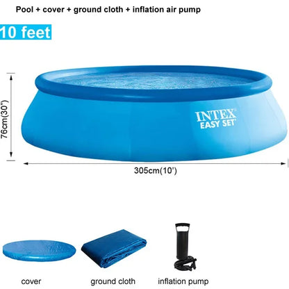 Removable Inflatable Pool Easy Set 3.05m X 76 cm or  Inches and Optional Cover - Instant Assembly 1942 or 3077 Liters Triple Layer