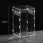 Durable Acrylic Reptile Habitat Anti-Escape Multiple Size Spider Feeding Case Clear Arboreal Lizard Breeding Box for Chameleon