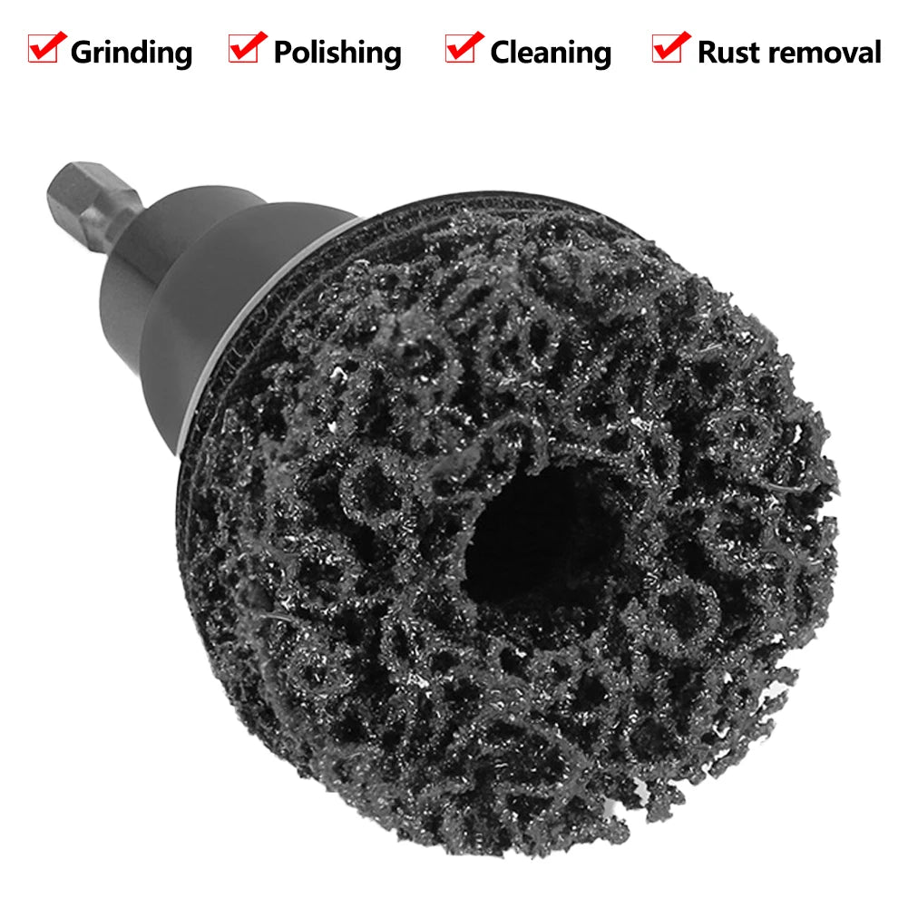 Professional Auto Wheel Hub Brush And Grinder Tool Kit - Brake Dust&Rust Removal Wheel Polishing Cleaner Set for Hub Maintenance