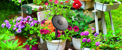 Solar Irrigation Equipment Greenhouse Irrigation Drip Irrigation Kit with 15M Hose for Potted Plants with Automatic Timer