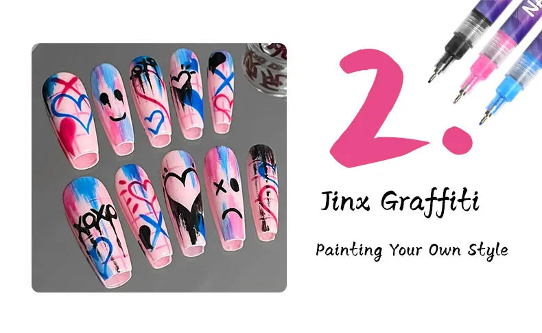 Nail Art Markers Customised Specialised Needle Tube Nail Art Pens Hand-Drawn Outline Pen Acrylic Paint Pen Set Acrylic Paintbrus