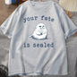 Your Fate Is Sealed T-Shirt Women Harajuku Funny Tshirt Animal Retro Y2k Fashion Top Short Sleeve Letter Print T Shirt Tops