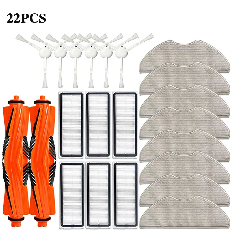For Xiaomi Robot Vacuum H40 / OV51 Accessories Main Side Brush Mop Cloth HEPA Filter Dust Bag Replacement Spare Parts
