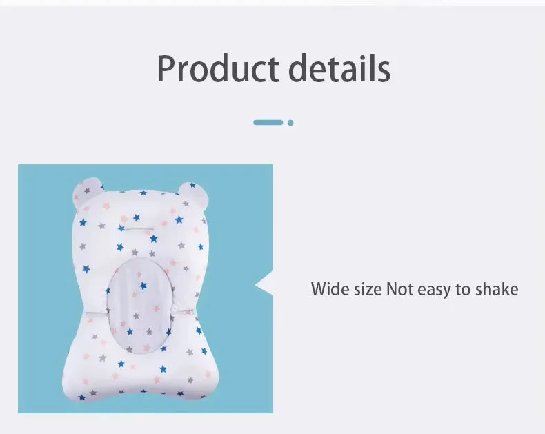 PANGDUBE Baby Bathtub Pad Ajustable Bath Support Seat Newborn Bathing Cushion 0~1 Year Old Baby Bathtub Floating Seat for Shower