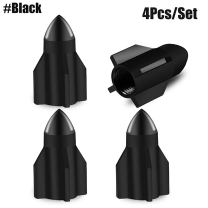 4pcs Car Tire Valve Cap Grenade Aluminum Tyre Valve Stem Cover Air Dust Cap Tire Valve Truck Bike Wheel Rim Valve Stem Cap