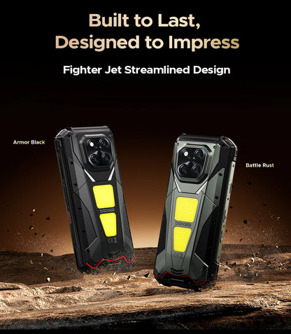 World Premiere DOOGEE V Max Play 5G Projector Rugged Phone 20500mAh Dual Camping Lights Dimensity 7300 16GB+512GB NFC Smartphone