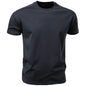 AIOPESON Men's Cotton O-Neck T-Shirt Soft Touch Comfortable Solid Color 8 Options Breathable Lightweight Casual Daily Tee