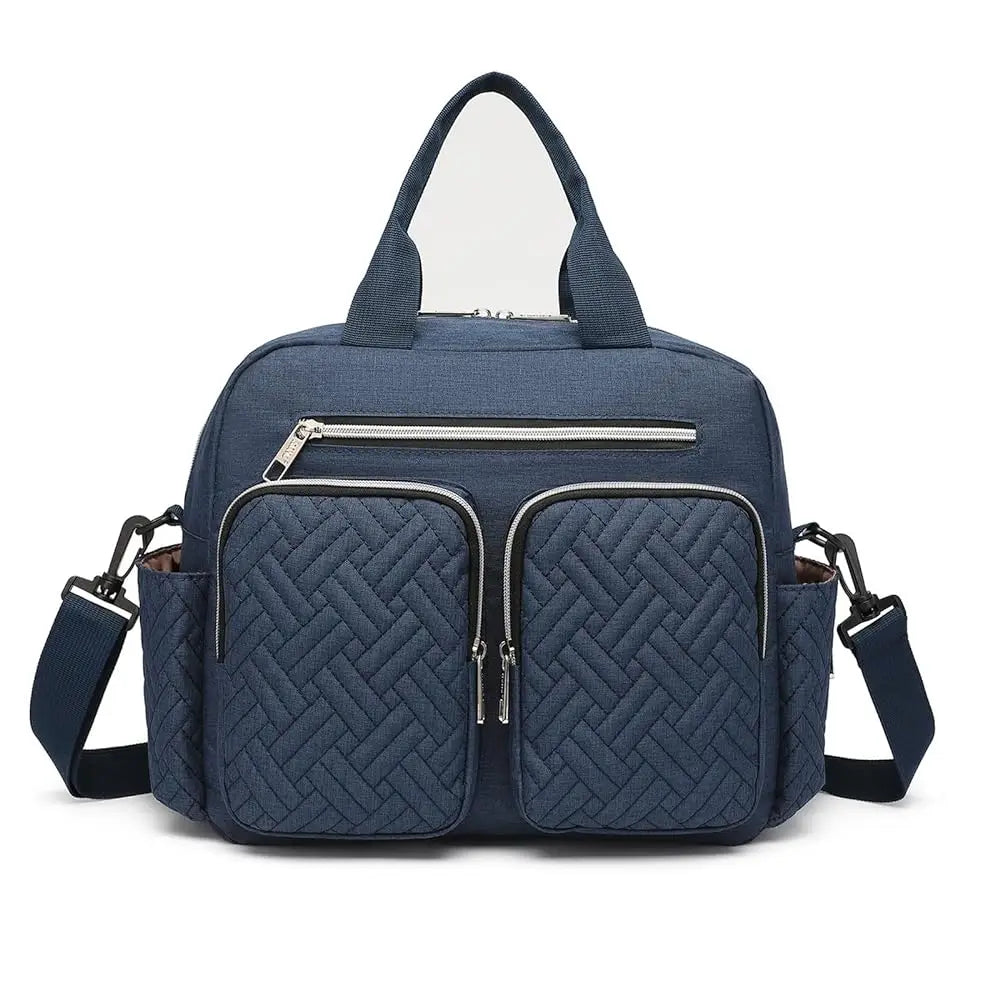 KONO Baby Diaper Bag, stylish and versatile for moms and dads, travel bag with insulated pockets for bottles and snacks